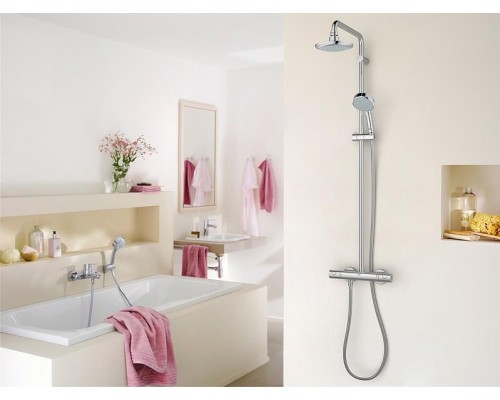 Душевая система с термостатом для настенного монтажа, GROHE Tempesta Cosmopolitan 160, хром, (27922000)