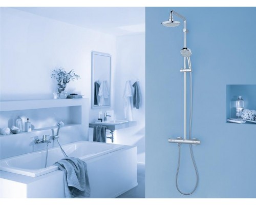 Душевая система с термостатом для настенного монтажа, GROHE Tempesta Cosmopolitan 160, хром, (27922000)