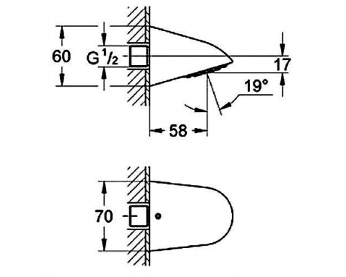 Верхний душ GROHE Relexa Ultra, диаметр 50 мм, хром (28002000)