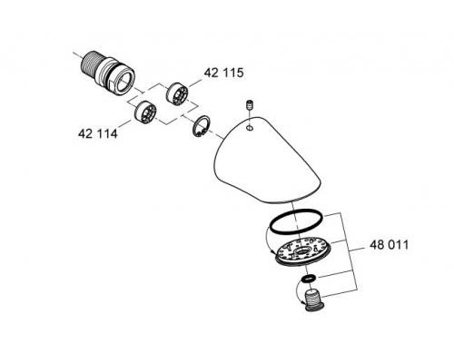 Верхний душ GROHE Relexa Ultra, диаметр 50 мм, хром (28002000)