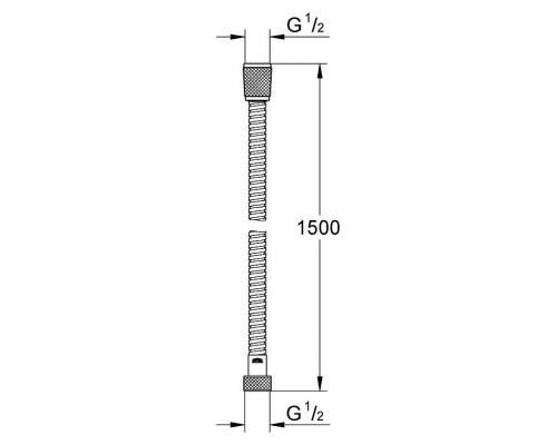 Душевой шланг GROHE Ondus усиленный (Longlife) 1500 мм, белая луна (28143LS0)