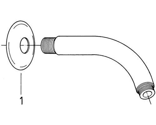 Душевой кронштейн настенный Grohe Relexa, 28541000, 14,7 см