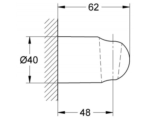 Держатель настенный для ручного душа GROHE Relexa, хром (28605000)