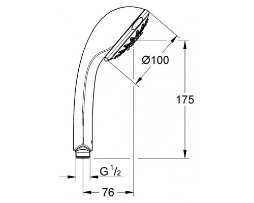 Душевая лейка Grohe Relexa Five 28796000