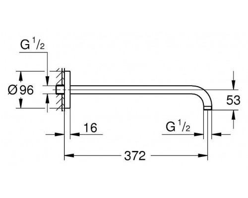 Кронштейн для верхнего душа Grohe Rainshower 28982000