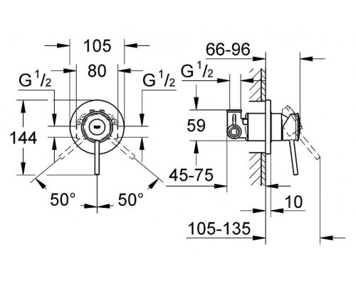 Смеситель Grohe BauClassic 29048000 для душа