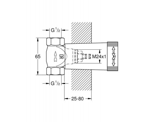Механизм скрытого вентиля 1/2" DN 15 Grohe 29800 000