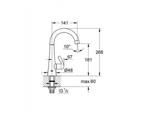 Смеситель кухонный Grohe Zedra 30026000