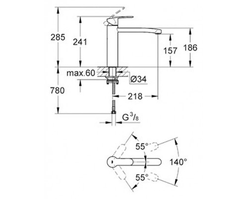 Смеситель кухонный Grohe Eurostyle Cosmopolitan 31159002