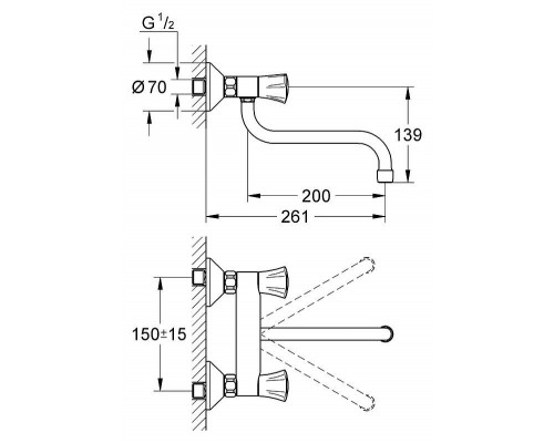 Смеситель для кухонной мойки Grohe Costa L 31187001