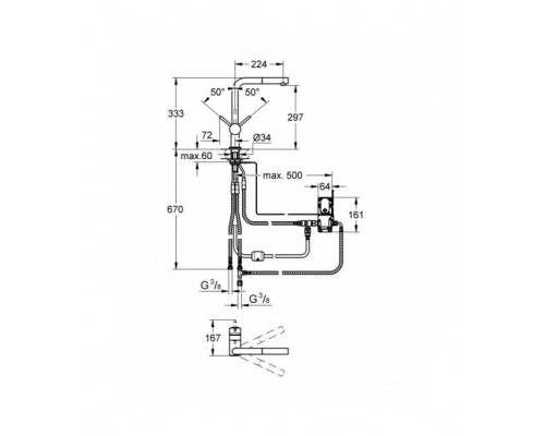 Смеситель кухонный Grohe Minta Touch 31360001