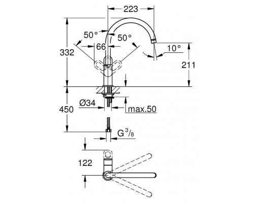 Смеситель кухонный Grohe BauLoop 31368001