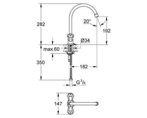 Смеситель для умывальника Grohe Costa L 31812001