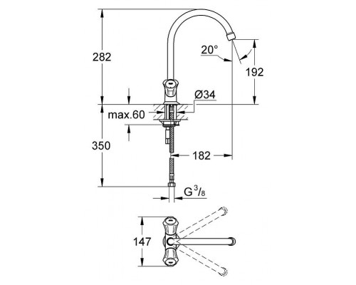 Смеситель для умывальника Grohe Costa L 31831001
