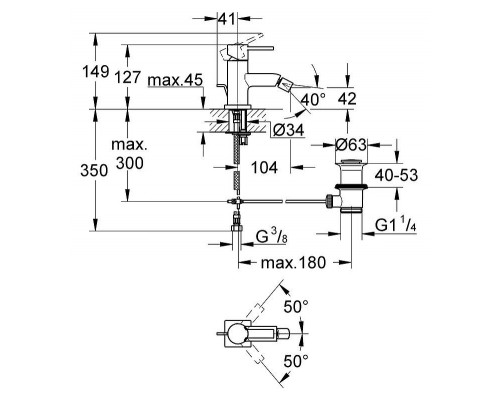 Смеситель для биде Grohe Allure 32147000