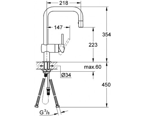 Смеситель кухонный Grohe Minta 32322AL2