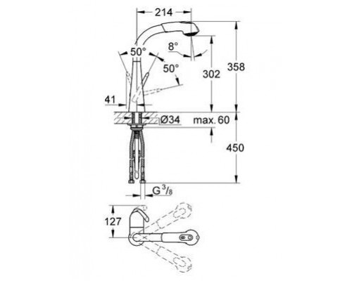 Смеситель кухонный Grohe Zedra 32553000