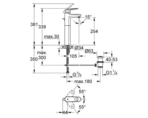 Смеситель для чаши Grohe Europlus 32618002