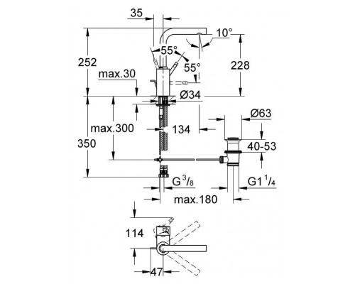 Смеситель кухонный для раковины Grohe Essence 32628000