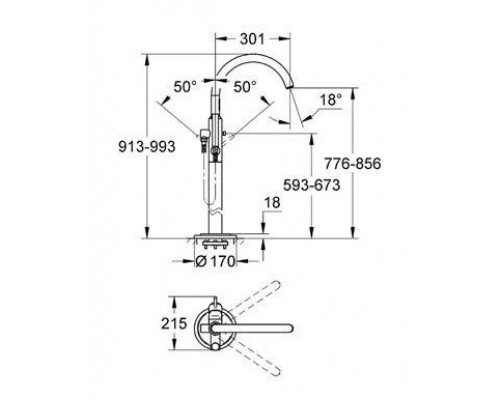 Смеситель для отдельностоящей ванны Grohe Atrio 32653002