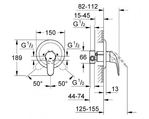Смеситель Grohe Euroeco 32742000 для душа