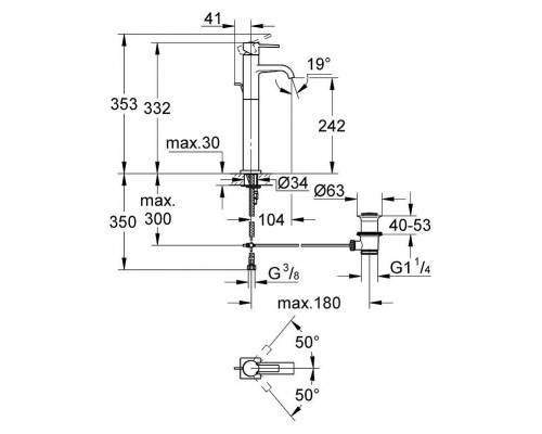 Смеситель Grohe Allure XL-Size 32760000