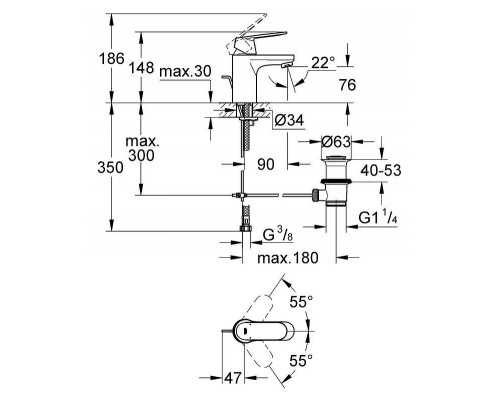 Смеситель кухонный Grohe Eurosmart Cosmopolitan 3282500E
