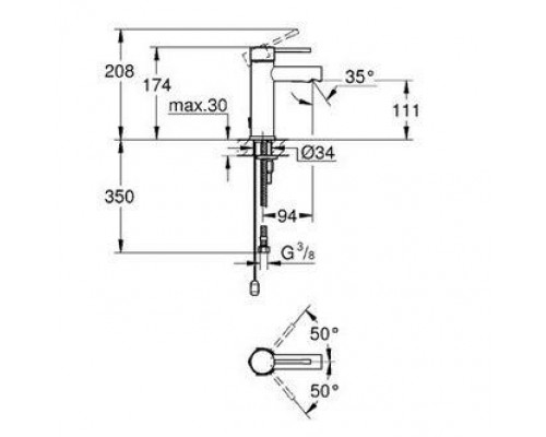 Смеситель для умывальника Grohe Essence New S-Size 32899001