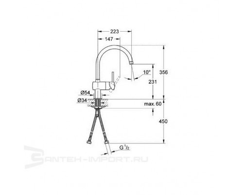 Смеситель кухонный Grohe Minta 32930000