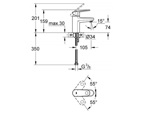 Смеситель для умывальника Grohe Europlus 33163002