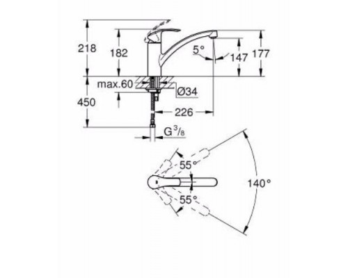 Смеситель кухонный Grohe Eurosmart 33281DC2