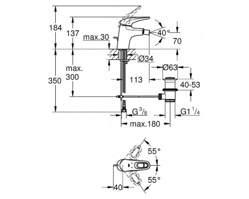 Смеситель Grohe Eurostyle New 33565003 для биде