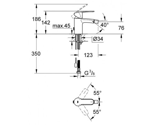 Смеситель Grohe Eurostyle Cosmopolitan 33566002 для биде