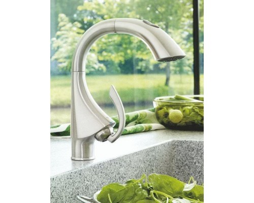 Смеситель кухонный Grohe K4 (сталь) 33782SD0