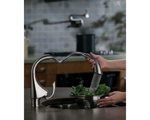 Смеситель кухонный Grohe K4 (сталь) 33782SD0