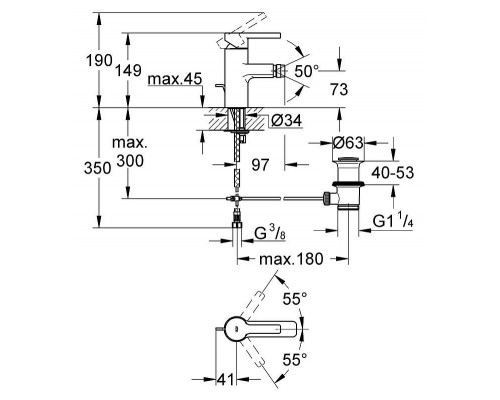 Смеситель для биде Grohe Lineare 33848000