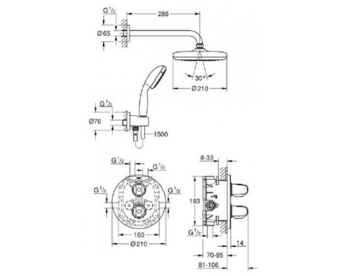 Смеситель для душа Grohe Grohtherm 1000 34614001