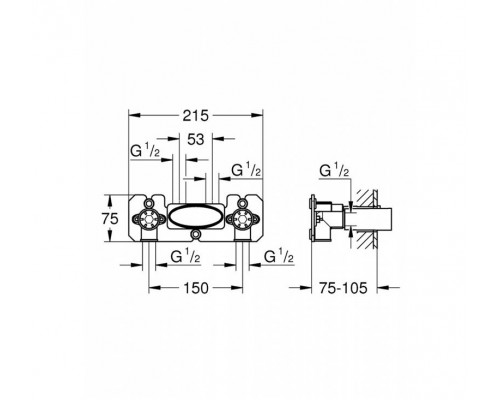 Смеситель для ванны и душа Grohe Grohtherm SmartControl 34713000