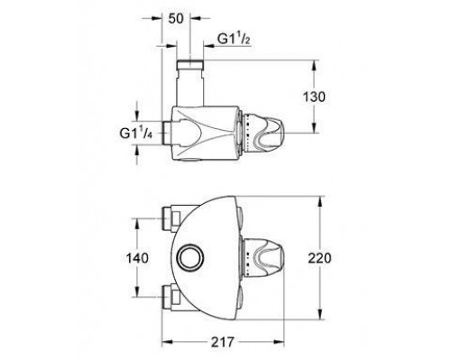 Смеситель для ванны и душа Grohe Grohtherm XL 35087000