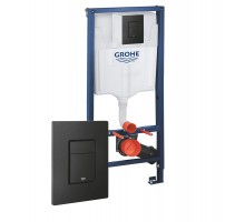 Инсталляция для унитаза с черной кнопкой