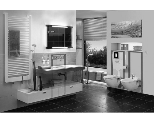 Инсталляция для подвесного унитаза Grohe Rapid с белой кнопкой смыва 38732SH0 Skate Cosmopolitan