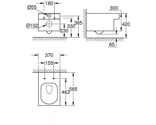 Унитаз подвесной Grohe Cube Ceramic 3924400H