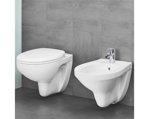 Унитаз подвесной с сиденьем для унитаза, GROHE Bau Ceramic, альпин-белый