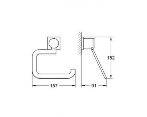 Держатель для туалетной бумаги GROHE Allure без крышки, хром