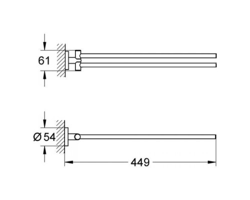 Держатель для полотенца, GROHE Essentials, хром 40371001