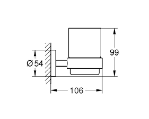 Стакан с держателем Grohe Essentials 40447DC1