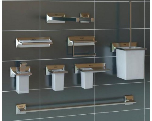 Дозатор жидкого мыла GROHE Allure Brilliant с держателем, хром