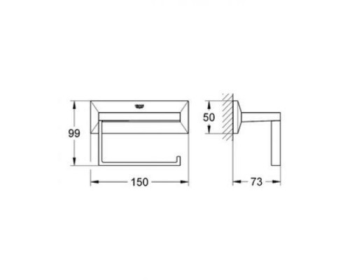 Держатель для туалетной бумаги GROHE Allure Brilliant без крышки, хром