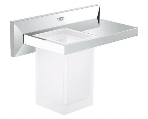 Стакан для зубных щеток с держателем и полочкой GROHE Allure Brilliant, хром