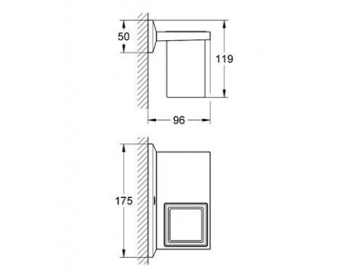 Стакан для зубных щеток с держателем и полочкой GROHE Allure Brilliant, хром